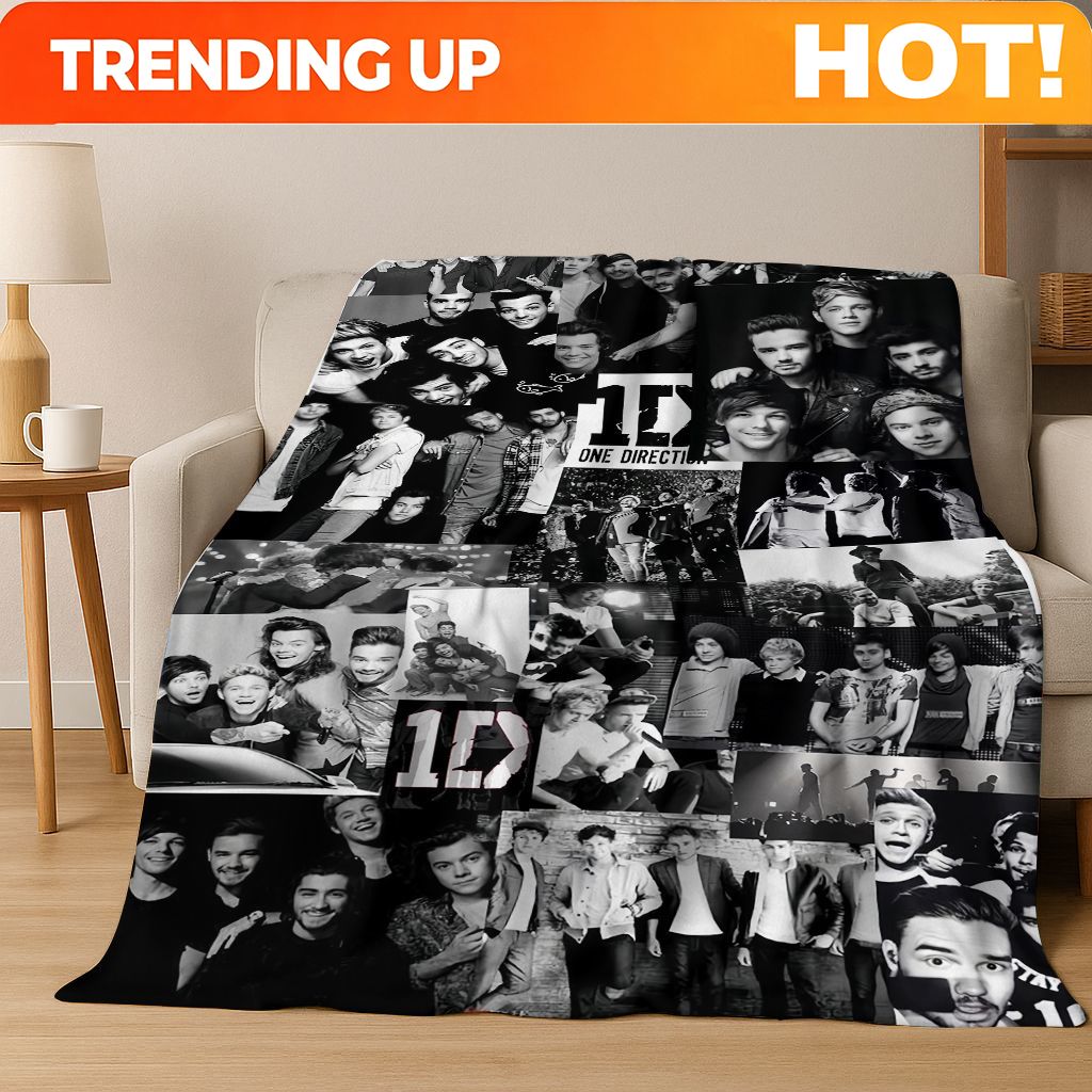 Home Textiles Direct - Customize 3D 1D Rock-One-Direction Combinatio Flannel