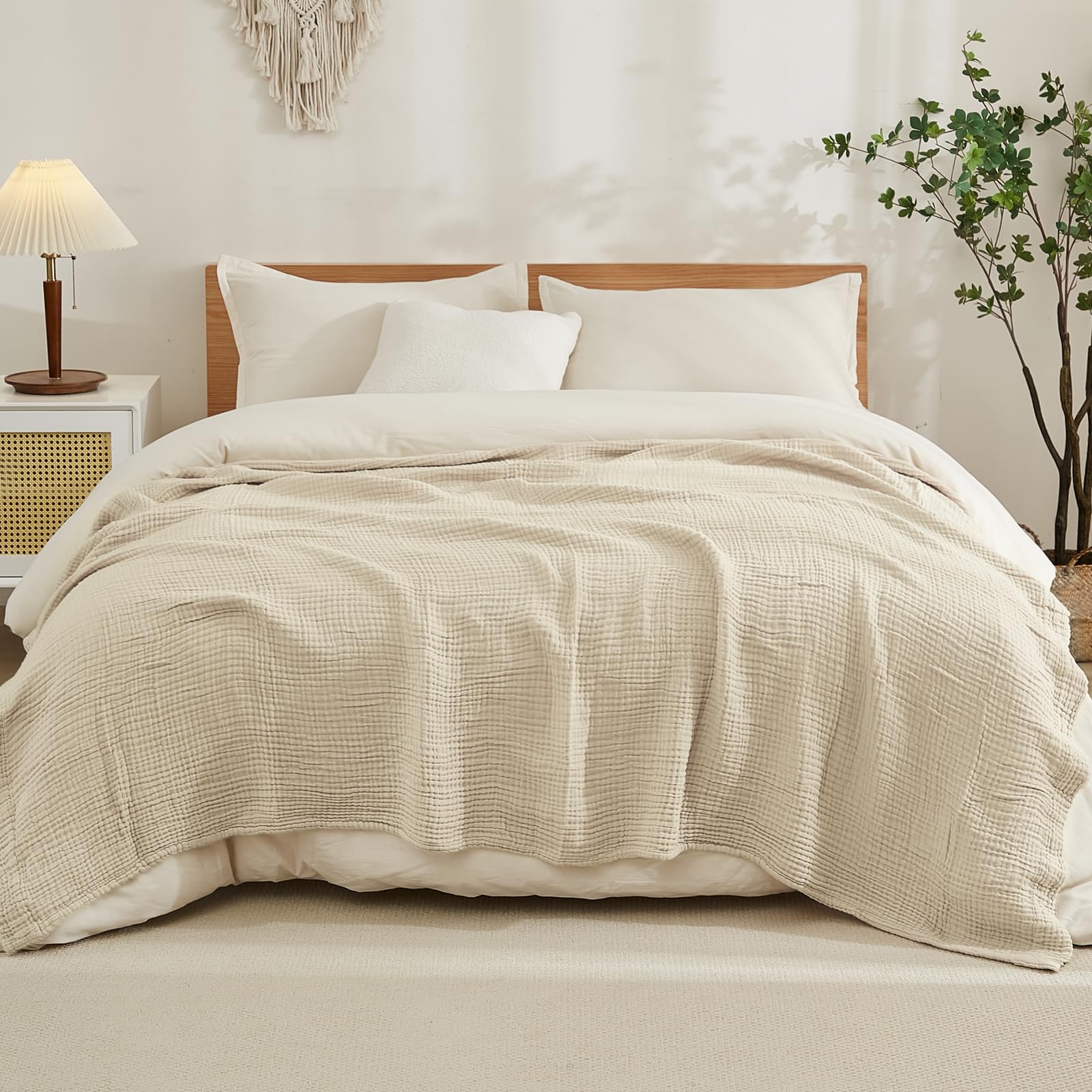 100% Cotton Blanket for Bed So - Wool Blanket Herringbone review and price