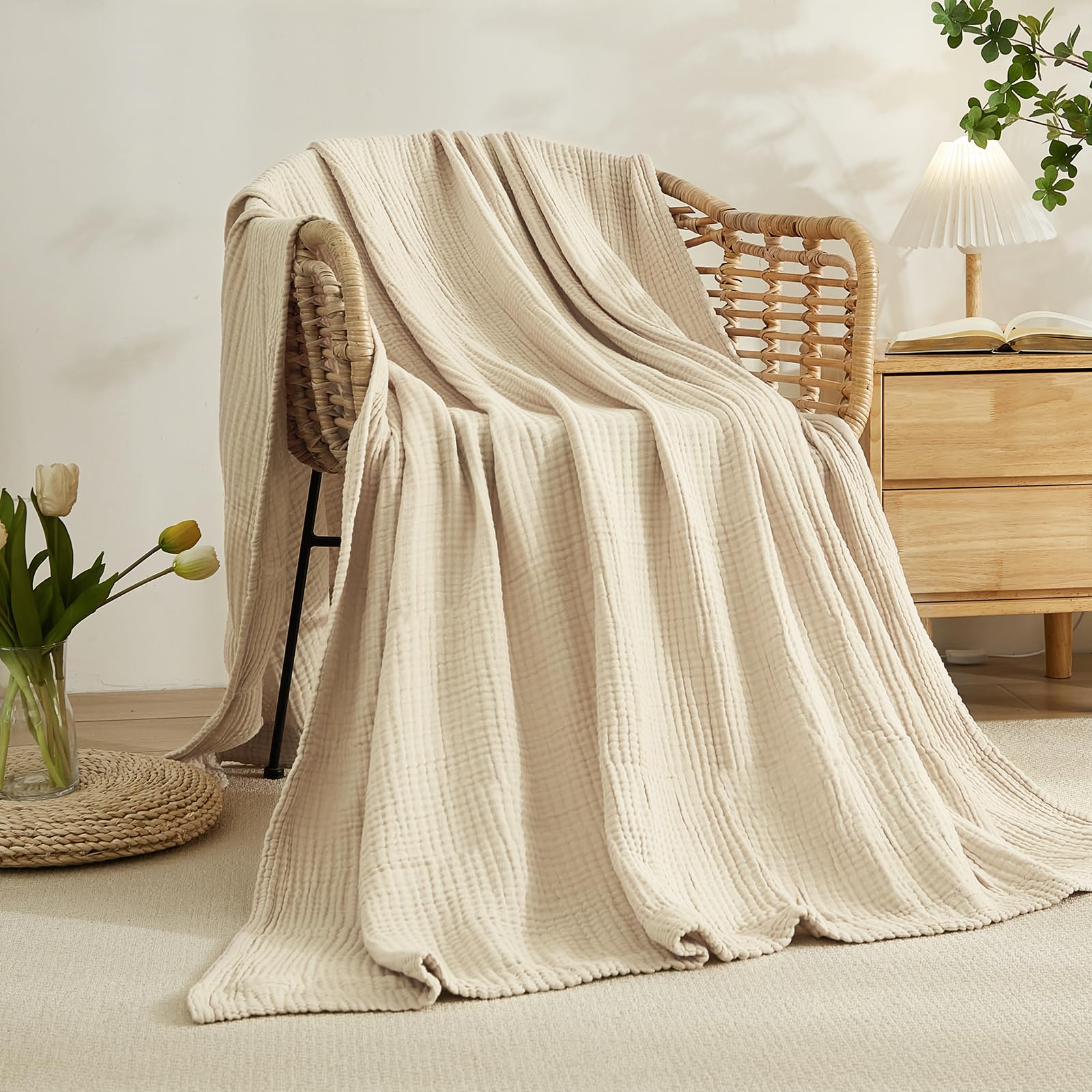 100% Cotton Blanket for Bed So - Wool Blanket Herringbone review and price