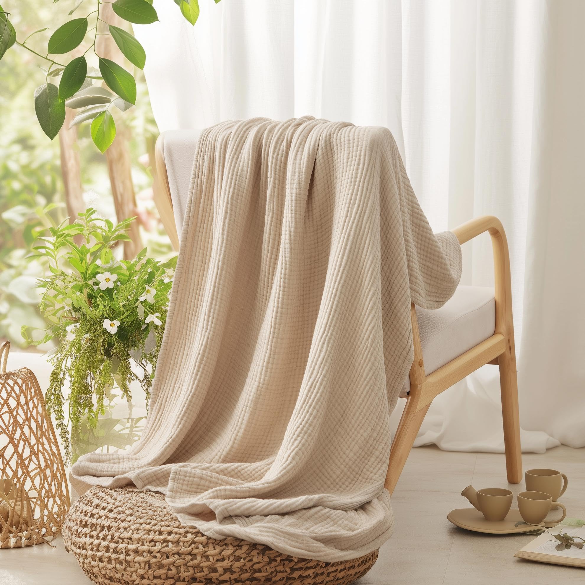 100% Cotton Blanket for Bed So - Wool Blanket Herringbone review and price