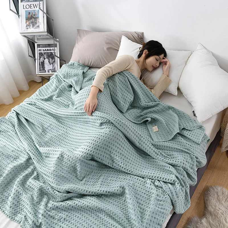 Premium Pure Cotton Waffle Wea - Wool Blanket Herringbone review and price