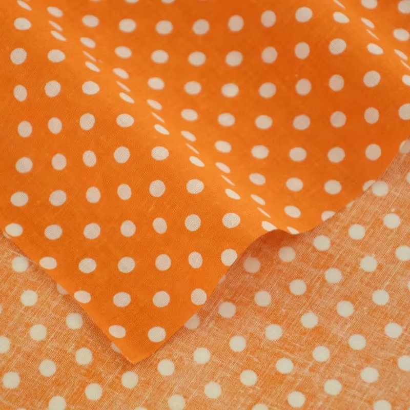 50X150CM White Orange Polka Do - Home Textiles Fabric review and price