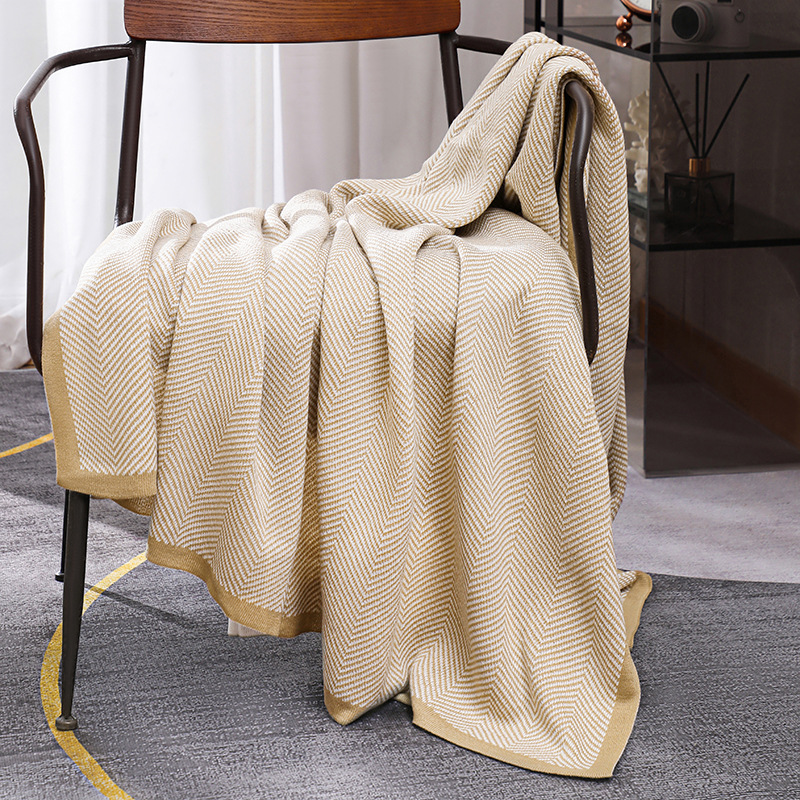 Nordic Ins Style Knitted Blank - Wool Blanket Herringbone review and price