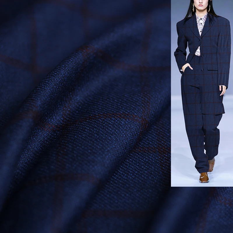 Redraspberry Blue Plaid Worste - Wool Blanket Herringbone review and price