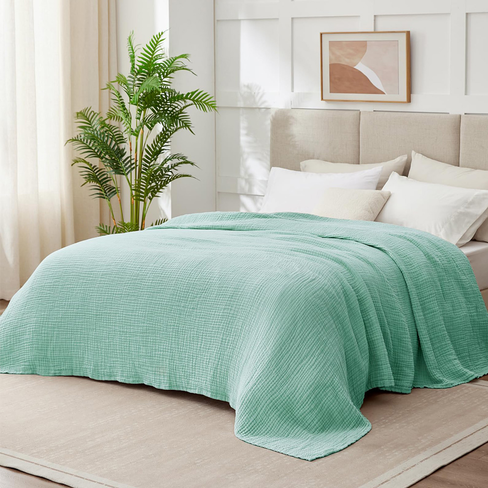 6 Layers Cotton Muslin Blanket - Wool Blanket Herringbone review and price