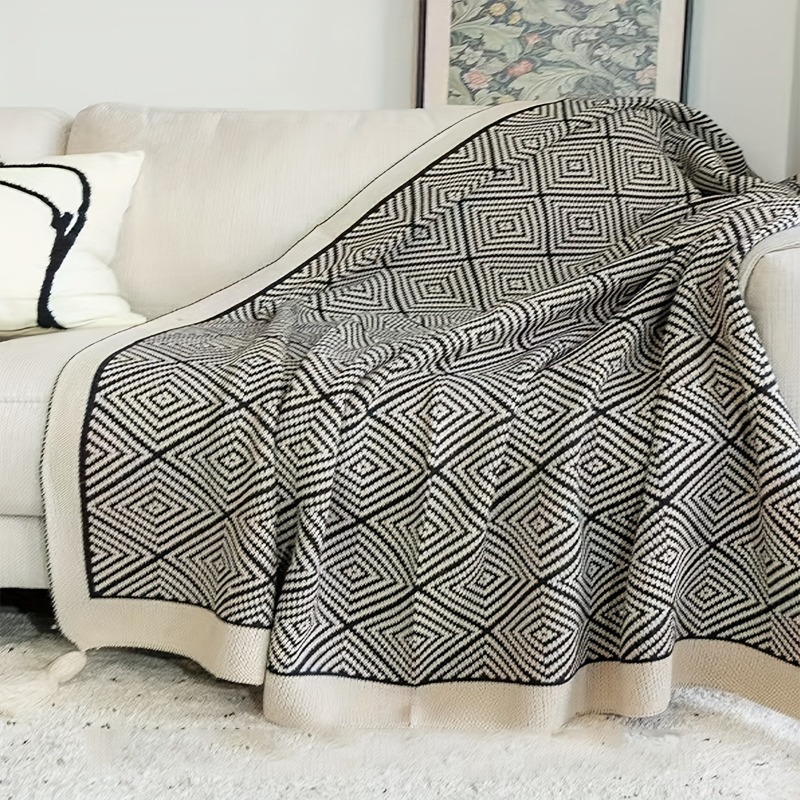 1pcs Household Bohemian Sofa T - Wool Blanket Herringbone review and price
