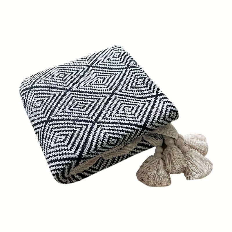 1pcs Household Bohemian Sofa T - Wool Blanket Herringbone review and price