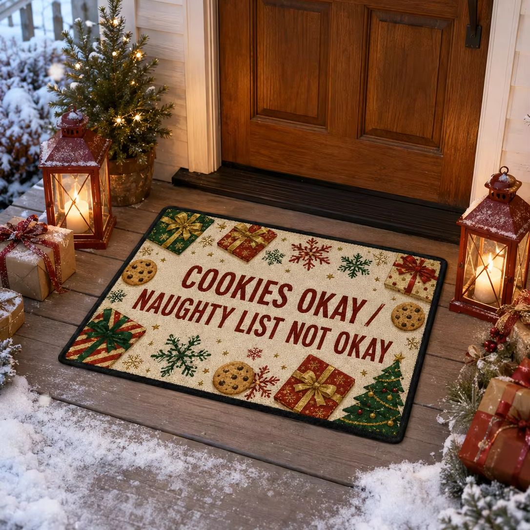 Christmas Doormat Cookies Okay - Home Textiles List review and price