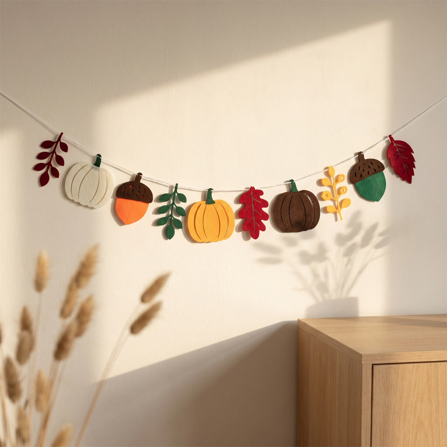 Autumn Pumpkin Leaves Flag Har - Home Textiles Fabric review and price