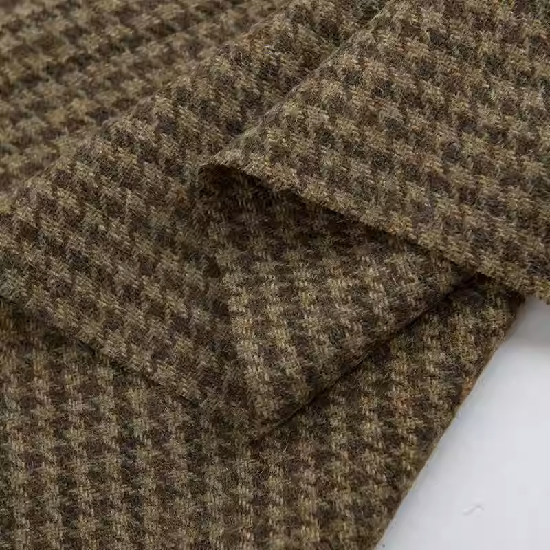 Light Coffee Small Houndstooth - Wool Blanket Herringbone review and price